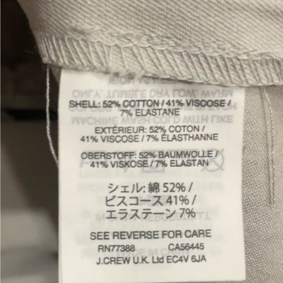 J.Crew Light grey Martie Bi-Cotton stretch pant, size 10p - Picture 7 of 10